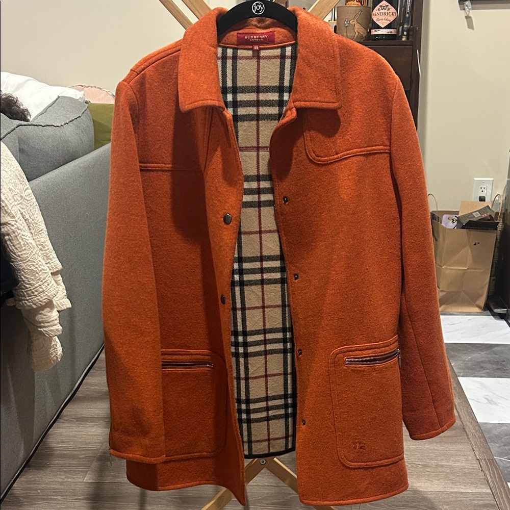 Burberry Orange Wool Jacket